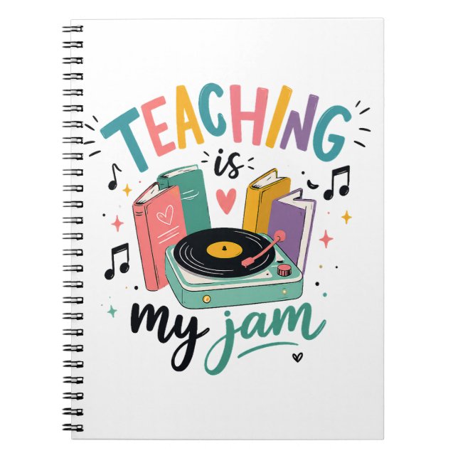 Cuaderno Enseñar Retro Es Mi Pasatiempo Disco de Vinilo Pro (Frente)