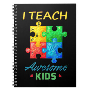 Cuaderno Enseño a niños increíbles Camiseta de concienciaci