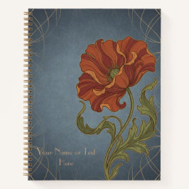 Cuaderno Ensueño Botánico: La Amapola Roja Silvestre Art No
