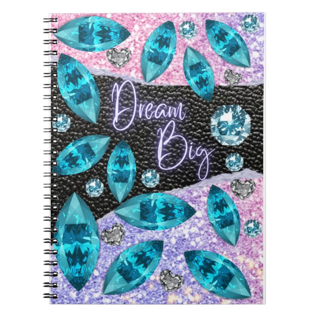 Cuaderno ensueño gran colorido estilo Jewels (Frente)