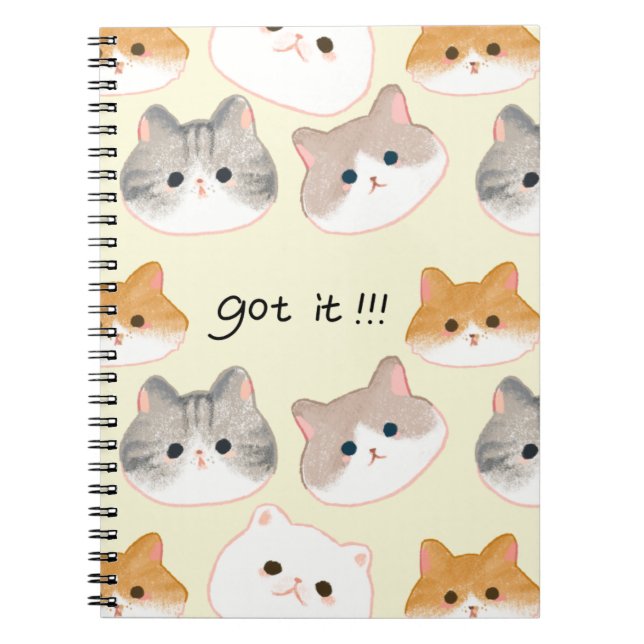 Cuaderno "¡Entendido! Adorable Cat se enfrenta a la 🐾 del  (Frente)