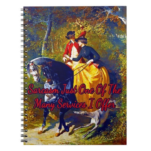 Cuaderno Entrada al bosque por Alfred De Dreux (Frente)