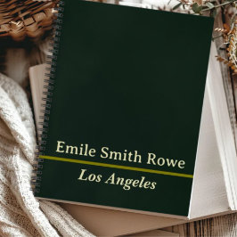 Cuaderno Entrada mínima simple bloc de notas en espiral ver