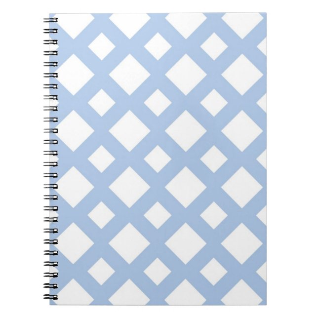 Cuaderno Entramado azul claro sobre blanco (Frente)