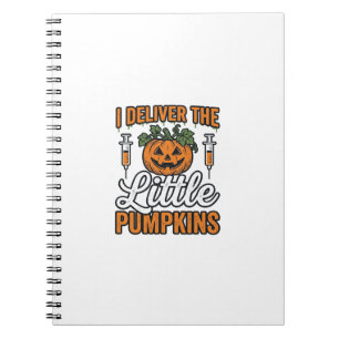 Cuaderno Entrego las pequeñas calabazas Camiseta de enferme