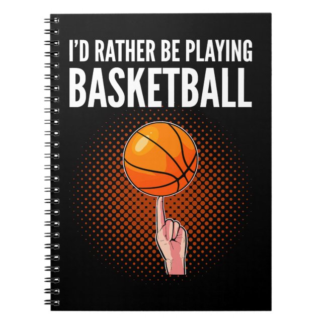 Cuaderno Entrenador De Baloncesto Prefiere Jugar Baloncesto (Frente)