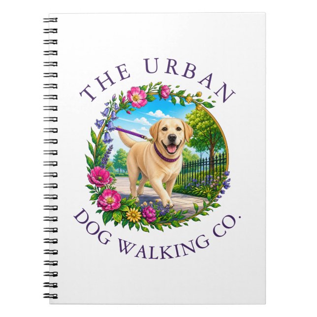 Cuaderno Entrenador de Caminata de Perro Labrador (Frente)