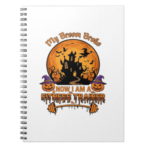 Cuaderno Entrenador de Fitness de Halloween Escoba Rota Bru
