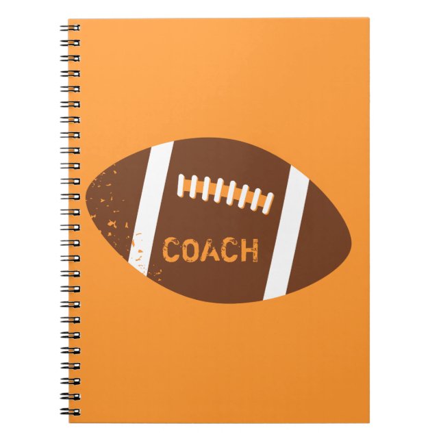Cuaderno Entrenador de Fútbol Grunge (Frente)
