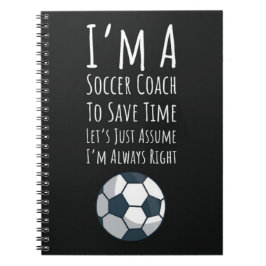 Cuaderno Entrenador de fútbol obsequios deportes Gracias en