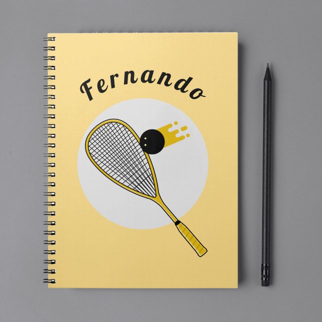 Cuaderno Entrenador de jugador de squash Racketball Nombre  (Subido por el creador)