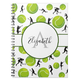 Cuaderno Entrenador de jugador de tenis Personalizado Añadi