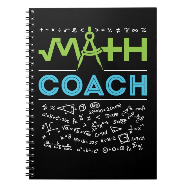 Cuaderno Entrenador de Matemáticas Coach de Matemáticas (Frente)