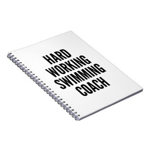 Cuaderno Entrenador De Natación En Trabajo Duro