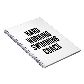 Cuaderno Entrenador De Natación En Trabajo Duro