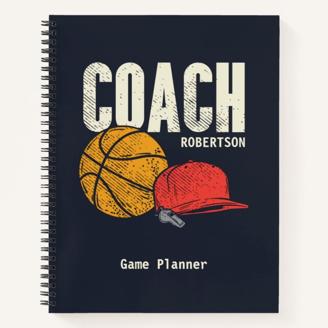 Cuaderno Entrenador Personalizado de Baloncesto (Anverso)