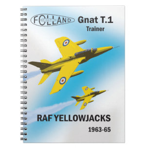Cuaderno Entrenadores de la RAF Yellowjacks en Gnat T.1