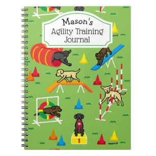 Cuaderno Entrenamiento de Agilidad de Perro Recuperador Lab