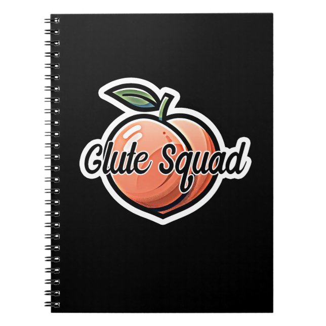 Cuaderno Entrenamiento de Fitness Glute Squad Melocotón (Frente)