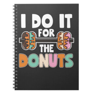 Cuaderno Entrenamiento de gimnasio de Donut con pesas Dumbb