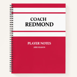 Cuaderno Entrenamiento Rojo y Blanco