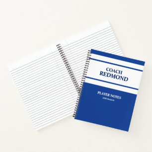 Cuaderno Entrenando azul real y blanco