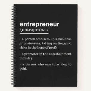 Cuaderno Entrepreneur Definition Funny Business Owner Gift