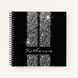 Cuaderno Entusiasta de Carreras de coches de plata negra pe