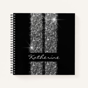 Cuaderno Entusiasta de Carreras de coches de plata negra pe