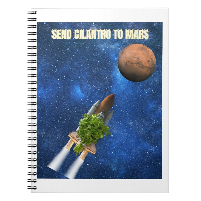 Cuaderno Enviar Cilantro al bloc de notas de Marte (Frente)