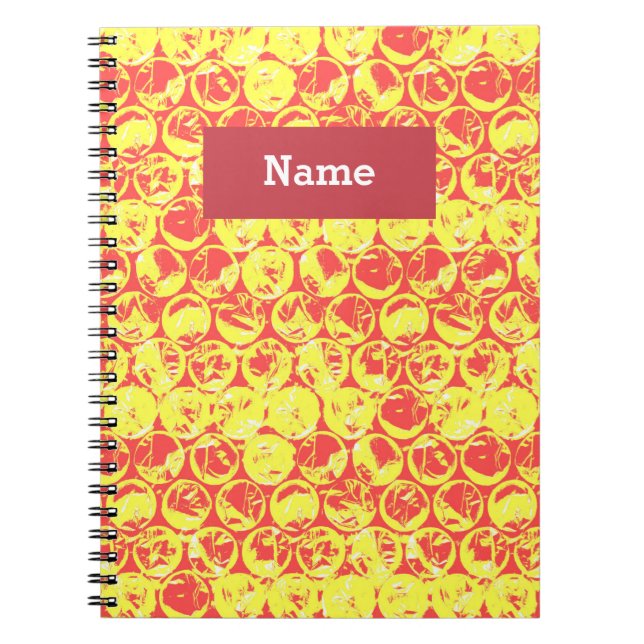 Cuaderno Envoltura de burbuja de arte pop (Frente)