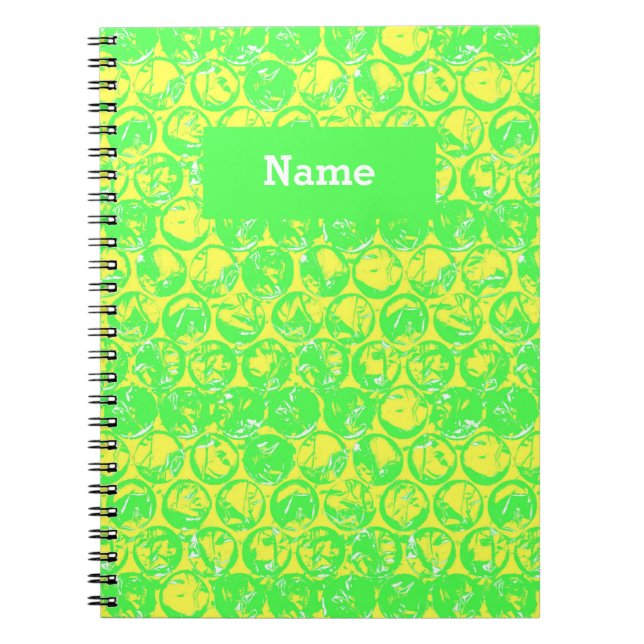 Cuaderno Envoltura de burbuja de arte pop (Frente)