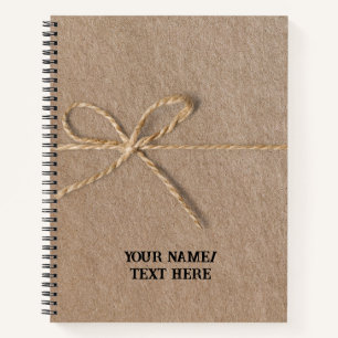 Cuaderno Envoltura de papel marrón de la vieja escuela mate