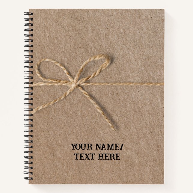 Cuaderno Envoltura de papel marrón de la vieja escuela mate (Anverso)