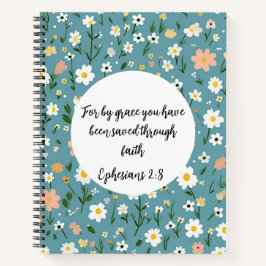 Cuaderno Ephesians 2:8 Christian Journal