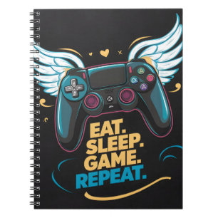 Cuaderno Epic Gaming Gear. Come. Duerme. Juego. Repite. Win