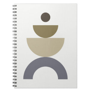 Cuaderno Equilibrio - formas geométricas coloridas de media