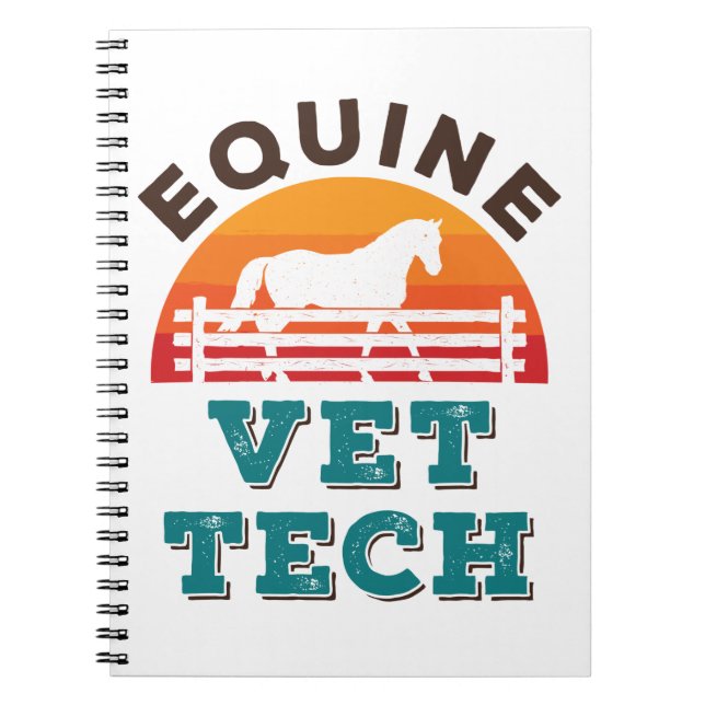 Cuaderno Equine Vet Tech Horse Veterinario Técnico (Frente)