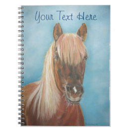 Cuaderno equino foto de castaño mare rubio de caballo