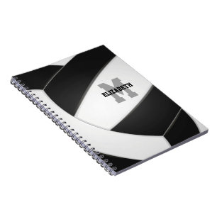 Cuaderno equipo blanco negro colores chicas voleibol mascul