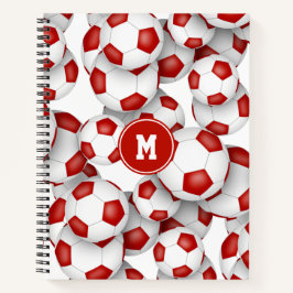 Cuaderno equipo blanco rojo colores chicas fútbol masculino