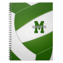 Cuaderno equipo blanco verde colores chicas voleibol mascul