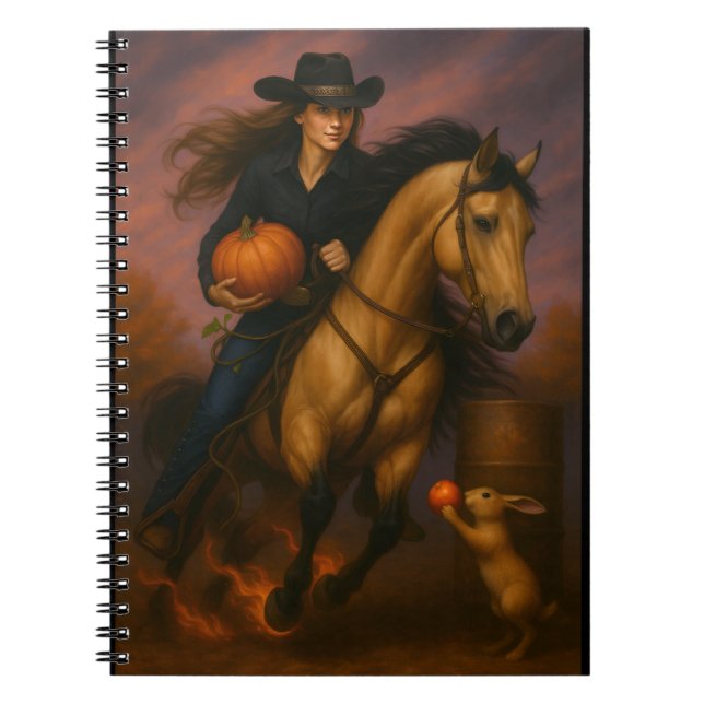 Cuaderno Equipo de barriles de carreras vertiginosamente rá (Frente)