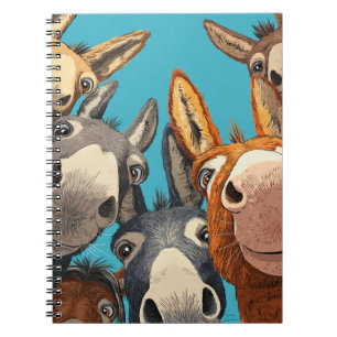 Cuaderno Equipo de burro peculiar - Ilustración de grupo co