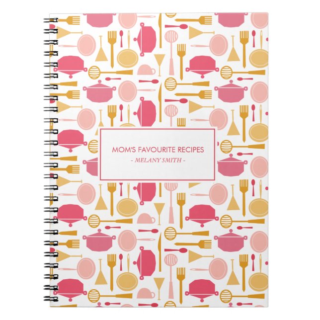 Cuaderno Equipo de cocina portátil recetas favoritas de mam (Frente)