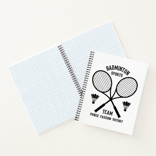 Cuaderno Equipo de deportes de bádminton (Interior)