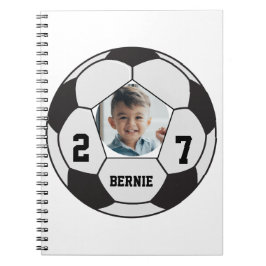 Cuaderno Equipo de deportes de jugador de fútbol personaliz