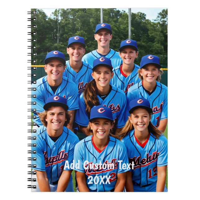 Cuaderno equipo de fotografía personalizado deporte (Frente)