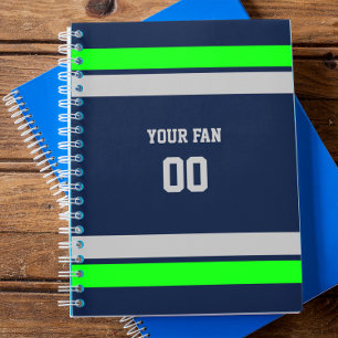 Cuaderno Equipo de fútbol de la marina de guerra, verde y