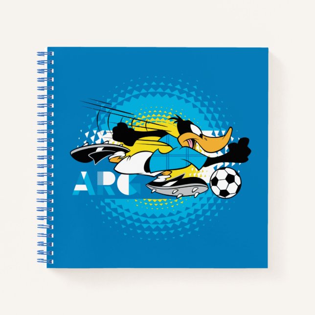 Cuaderno Equipo de fútbol gráfico de Argentina con DAFFY DU (Anverso)